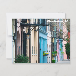 Carte De Correspondance Charleston South Carolina Rainbow Row