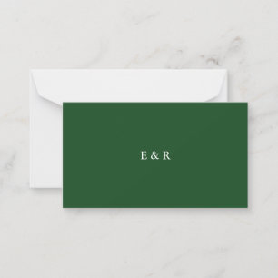 Carte De Correspondance Chasseur vert couleur solide tendance