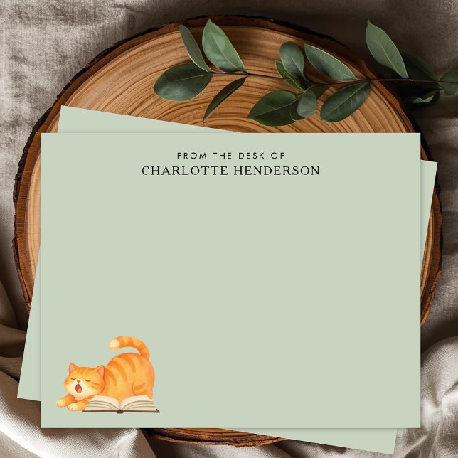 Carte De Correspondance Chat roux simple et livre personnalisé (Créateur téléchargé)