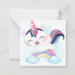 Carte De Correspondance Chat Unicorn