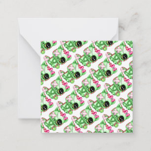 Carte De Correspondance Chaton Zombie Adorable