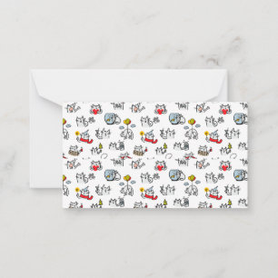 Carte De Correspondance Chats amusants, lait et magie.