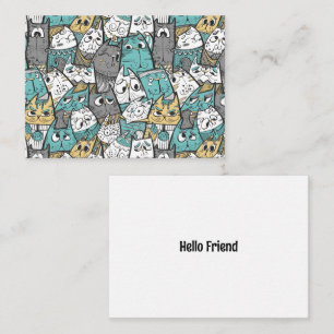 Carte De Correspondance Chats de dessin animé drôles