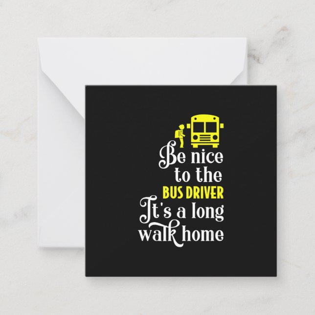 Carte De Correspondance chauffeur de bus scolaire (Devant)