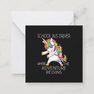 Carte De Correspondance Chauffeur de Bus Scolaire Où l'Aventure Commence R