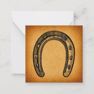Carte De Correspondance Chaussure de fer à cheval Vintage Western Horse Sh