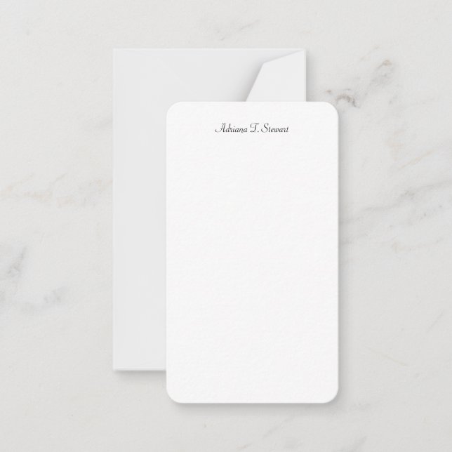 Carte De Correspondance Chic Calligraphie Professionnel Élégant Simple (Devant)