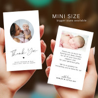Chic minimaliste MINI TAILLE photo bébé merci