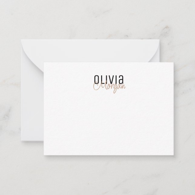 Carte De Correspondance Chic Simple Font Duo (Devant)