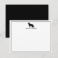 Chien berger allemand noir Papeterie de bordure mo