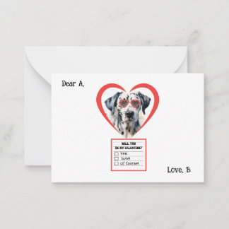 Carte De Correspondance Chien dalmate personnalisable Valentine
