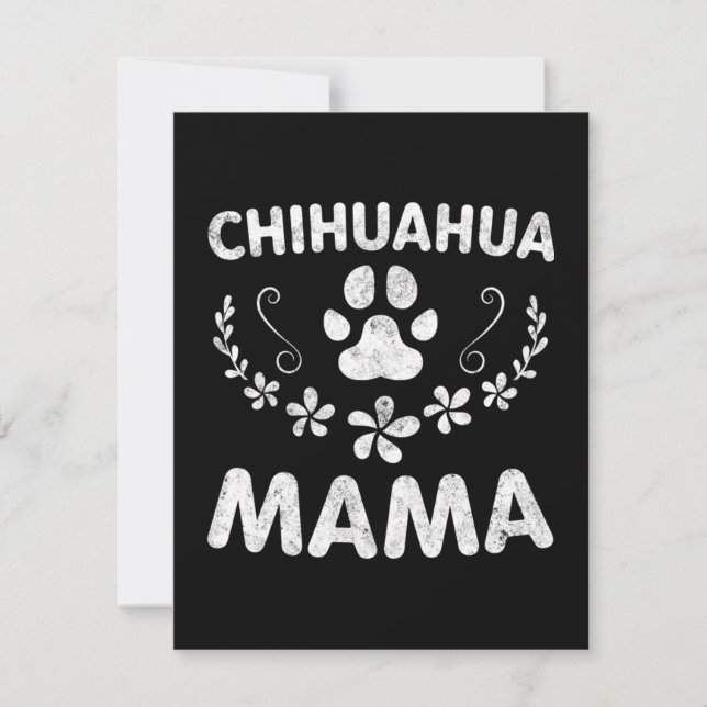 Carte De Correspondance Chihuahua Mama (Devant)