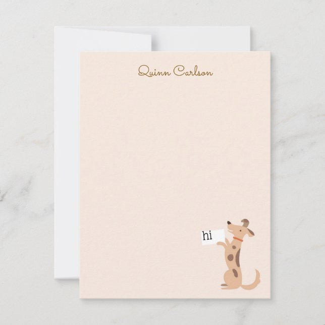 Carte De Correspondance Chiot  (Devant)
