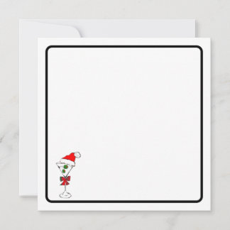 Carte De Correspondance Christmas martini note card 