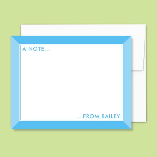 Carte De Correspondance Ciel Bleu 2-Tons Fille Douce (Créateur téléchargé)