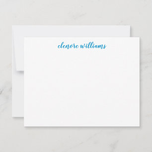 Carte De Correspondance Ciel bleu clair Preppy Design élégant Script