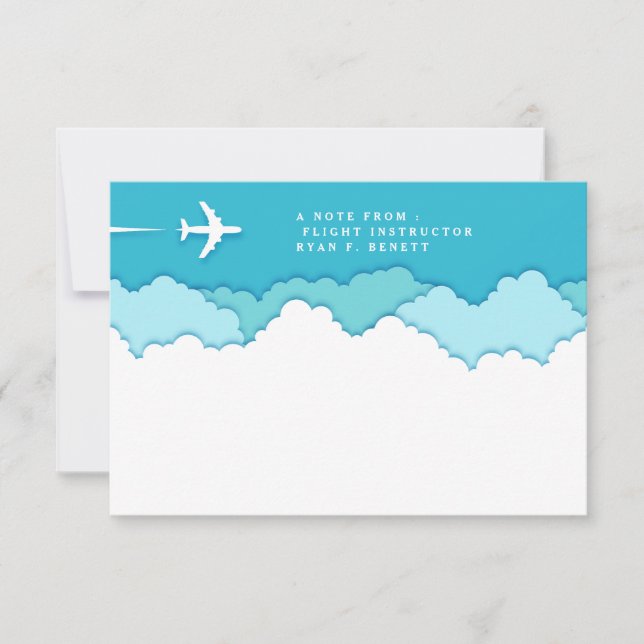 Carte De Correspondance Ciels conviviaux | Pilote et aéronautique (Devant)