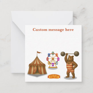 Carte De Correspondance Circus strong-bear. Add your own message.