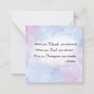 Carte De Correspondance *~ Citation de Bouddha Inspirational AP62 Note Car