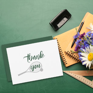 Carte De Correspondance Citation de Merci de tennis amusant