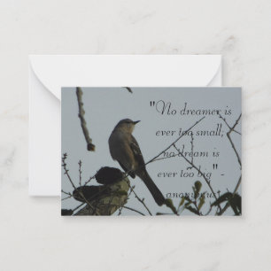 Carte De Correspondance Citation d'oiseaux de la Mocking Nord Clearwater F