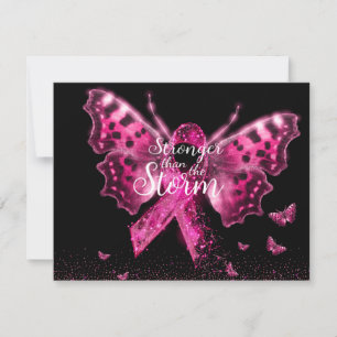 Carte De Correspondance Citation du papillon de sensibilisation au cancer 