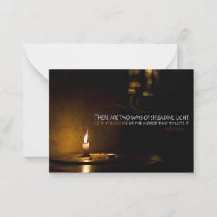 Carte De Correspondance Citation Inspirationnelle Edith Wharton "Light"