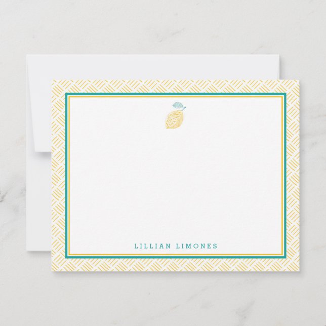 Carte De Correspondance Citron jaune et vert (Devant)