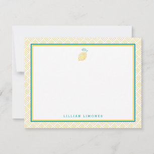 Carte De Correspondance Citron jaune et vert