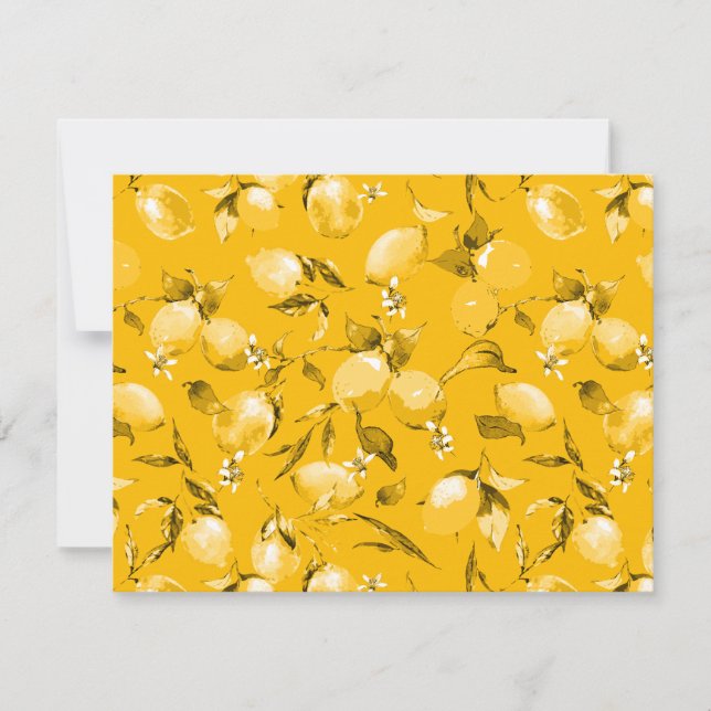 Carte De Correspondance citrons aquarelle 10 (Devant)