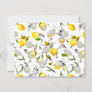 Carte De Correspondance citrons aquarelle 21