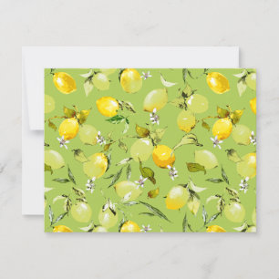 Carte De Correspondance citrons aquarelle 22