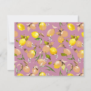 Carte De Correspondance citrons aquarelle 25