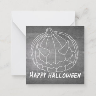 Carte De Correspondance Citrouille pour Halloween 6 aspect tableau