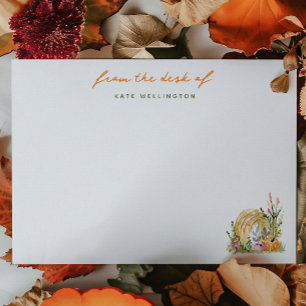 Carte De Correspondance Citrouilles d'automne & Hay Bale personnalisée