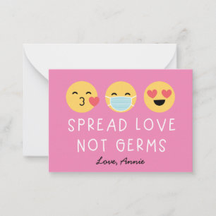 Carte De Correspondance Classe Emoji Valentine - Rose