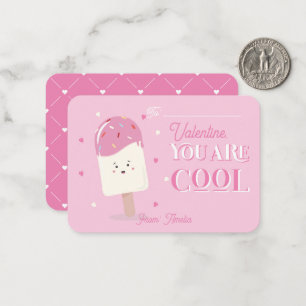 Carte De Correspondance Classe Saint Valentin Cool Popsicle