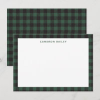 Classic Green Buffalo noir Tartan Plaid Personnel