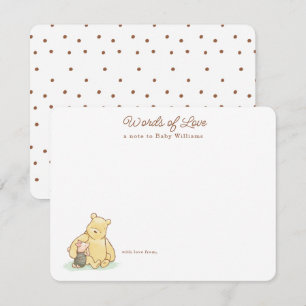 Carte De Correspondance Classic Winnie le Baby shower en bois de 30 hectar