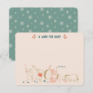 Carte De Correspondance Classic Winnie le Baby shower en bois de 30 hectar