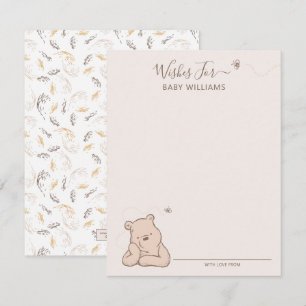Carte De Correspondance Classic Winnie le Baby shower Pooh