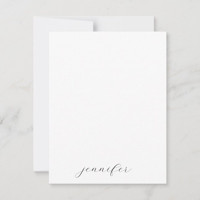 Carte De Correspondance Classical Handwriting Minimalist Professional (Devant)