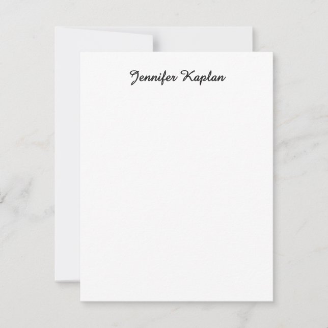 Carte De Correspondance Classical Handwriting Minimalist Professional (Devant)