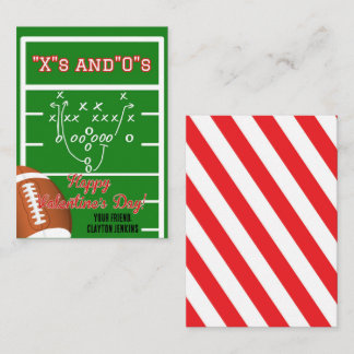 Carte De Correspondance Classroom Football Valentine's Day Card