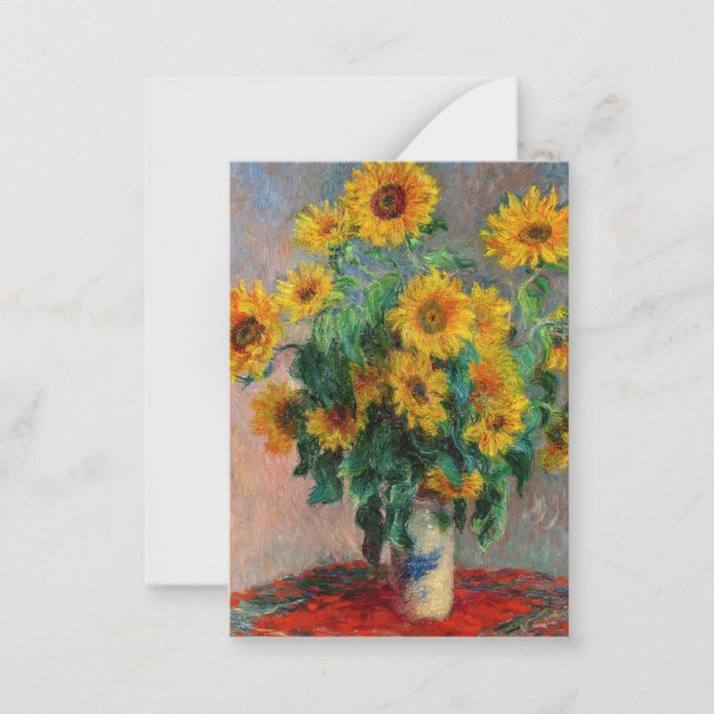 Carte De Correspondance Claude Monet - Bouquet de tournesols (Devant)