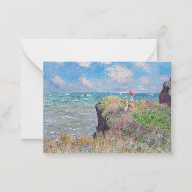 Carte De Correspondance Claude Monet - Promenade Cliff à Pourville (Devant)