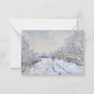 Carte De Correspondance Claude Monet - Scène de neige à Argenteuil