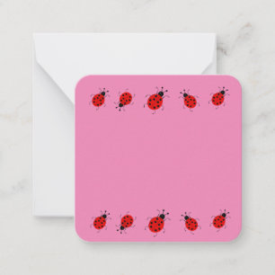 Carte De Correspondance Coccinelles colorées mignonnes, porte-bonheur pers
