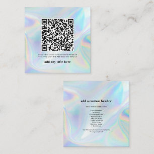 Carte De Correspondance Code QR Holographique moderne N'importe quelle occ