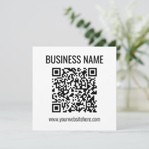 Carte De Correspondance Code QR personnalisable et nom commercial